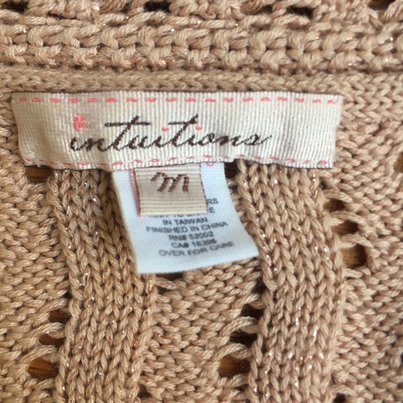 Intuitions sz M womans blush color fitted sweater - Picture 5 of 7